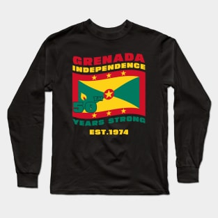 Grenada Independence Day Grenadian 50th celebration Grenada Long Sleeve T-Shirt